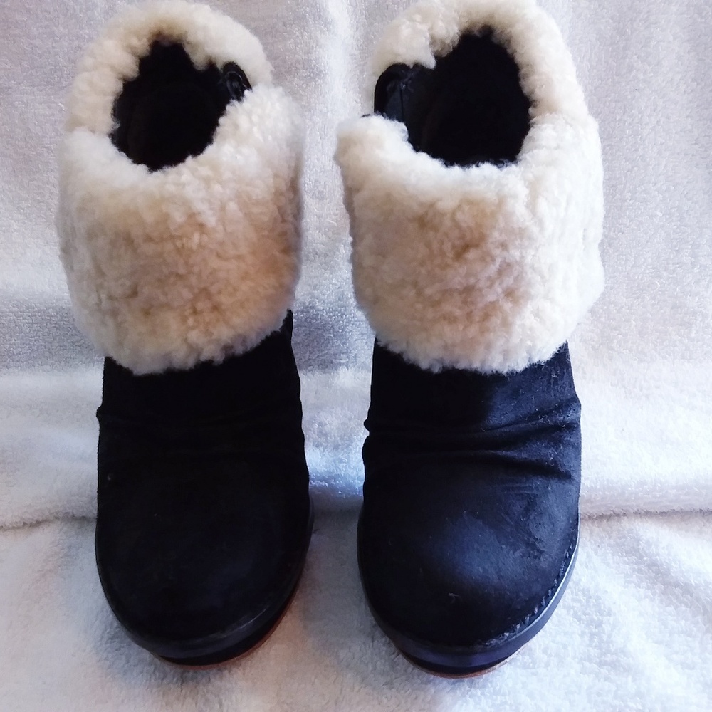 Ugg Black Plush Platform Boot Order Canceled Last… - image 2